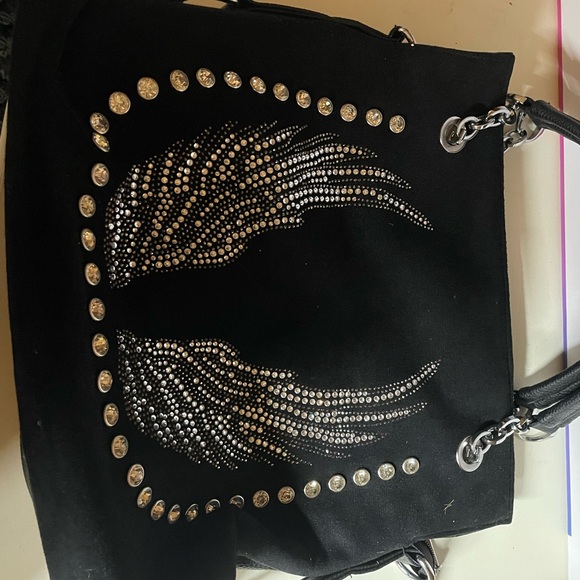 Black Rhinestone Embellished Women's Bag - Picture 1 of 3